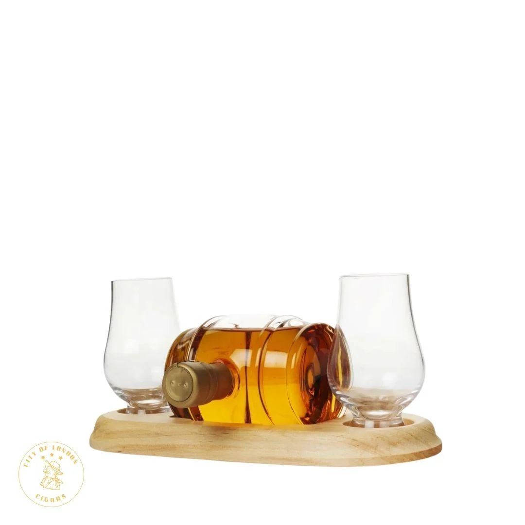 Highland Malt Alba Barrel Decanter with Two Glasses Blended Scotch Whisky