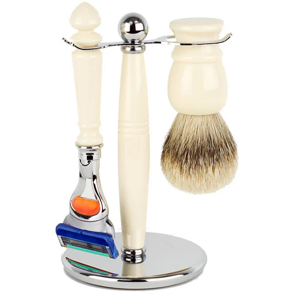 Hirsh Luxury Shaving Set (Ivory Resin / Fusion)