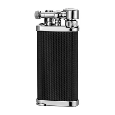 IM Corona Old Boy Matte black painted w/ Engine turned barley Pipe Lighter