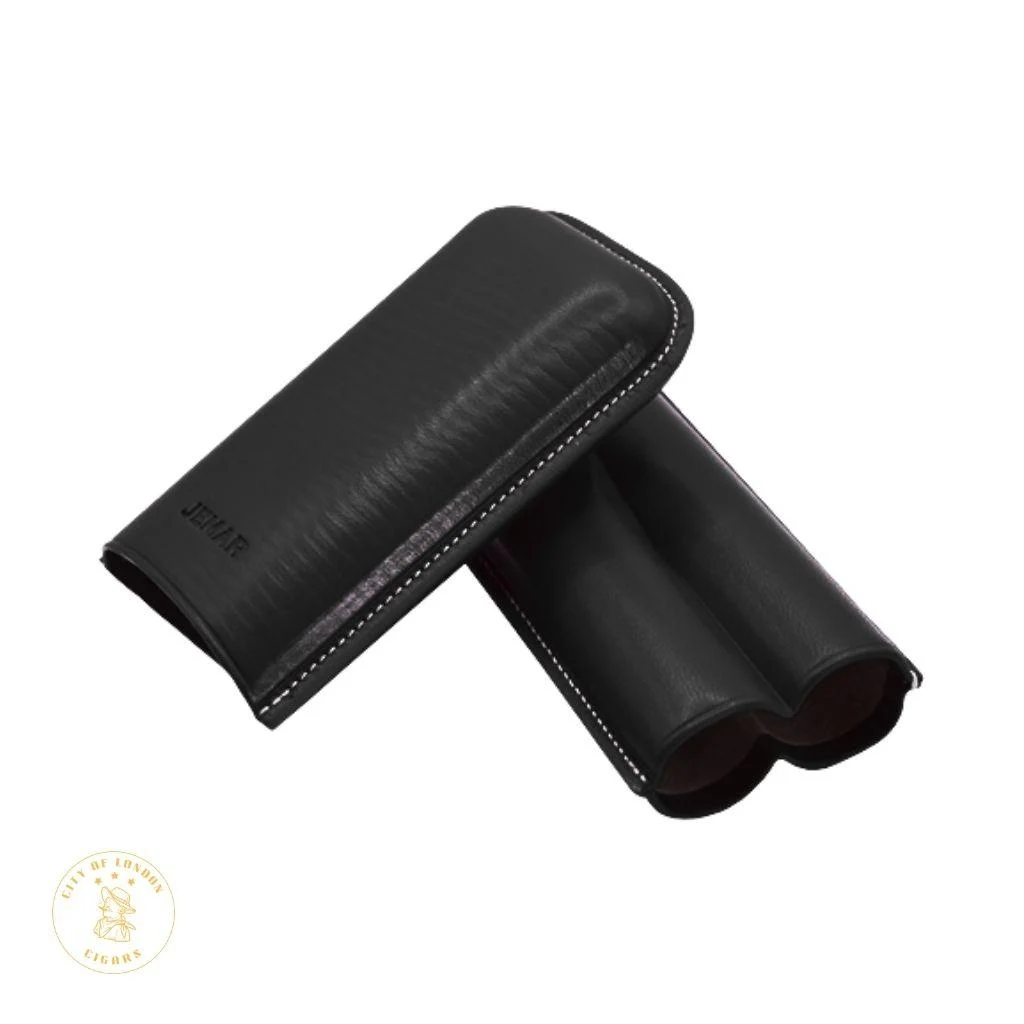 Jemar Leather Cigar Case - 2 Robusto Cigars