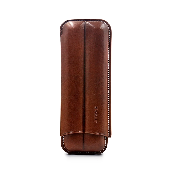 Jemar Purera Vaquetilla Brown Cigar Case – 2 Toro