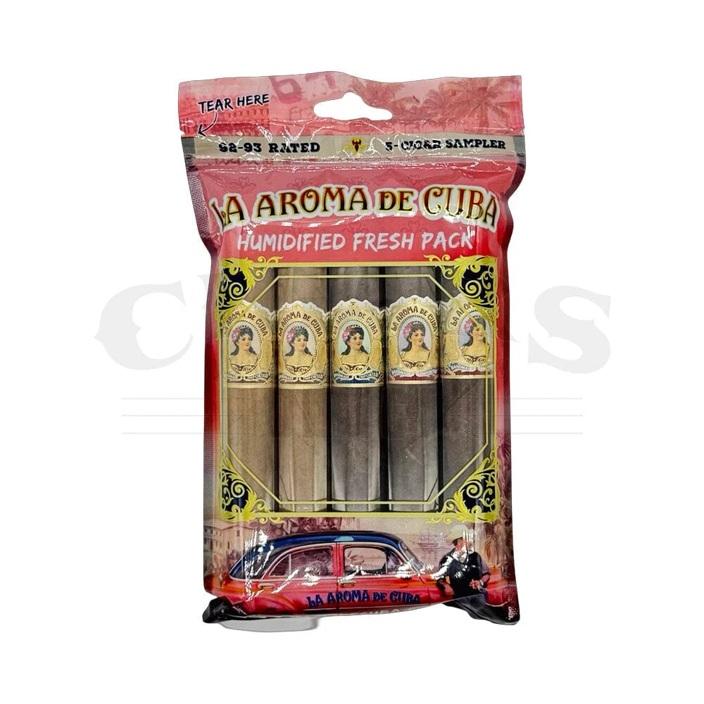 La Aroma de Cuba 92-94 Rated 5 Cigar Fresh Pack Sampler