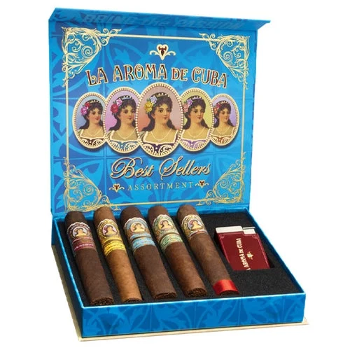 La Aroma de Cuba Best Sellers Assortment - 5 cigars w/lighter