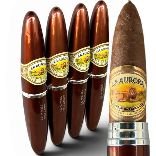 La Aurora Preferidos Double Barrel Aged No. 2 Tubos Double Perfecto (5x54 / 4 Pack)