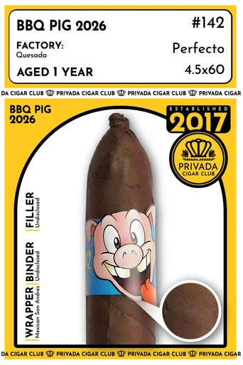 LCA BBQ Pig 4.5x60 Perfecto (Single Cigars)