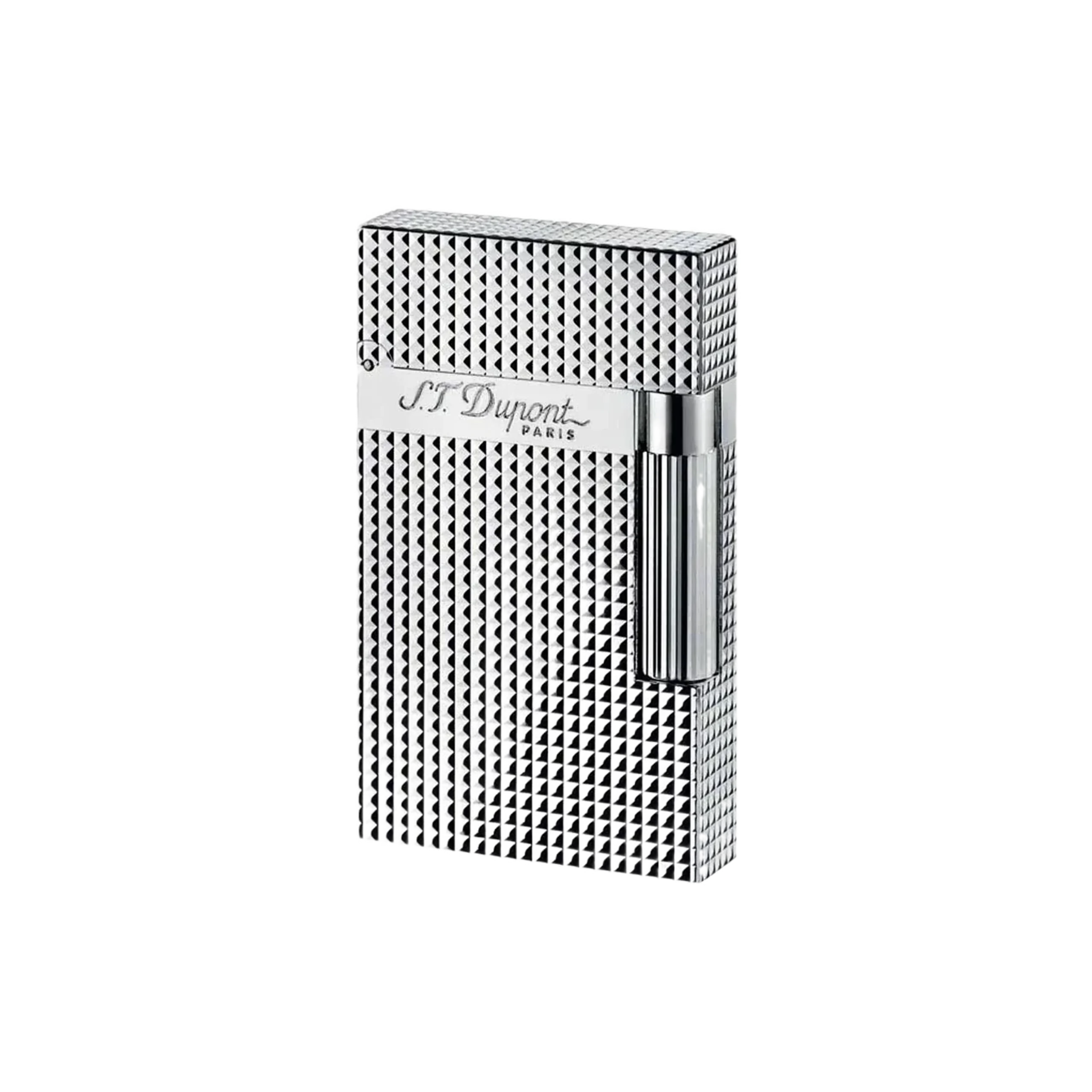 S.T. Dupont- Silver Finish Diamond Head Ligne 2 Lighter