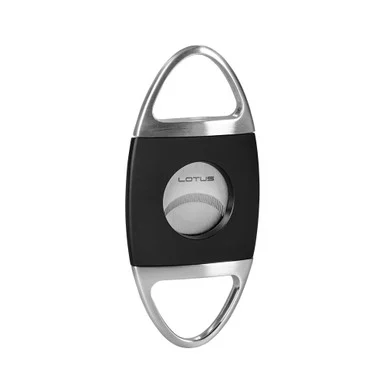 Lotus Jaws Serrated Cigar Cutter Black & Chrome