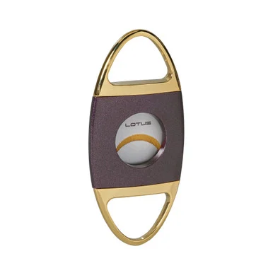 Lotus Jaws Serrated Cigar Cutter Brown & Gold