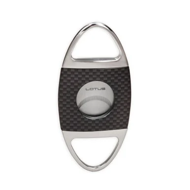 Lotus Jaws Serrated Cigar Cutter Carbon Fiber Black & Gold