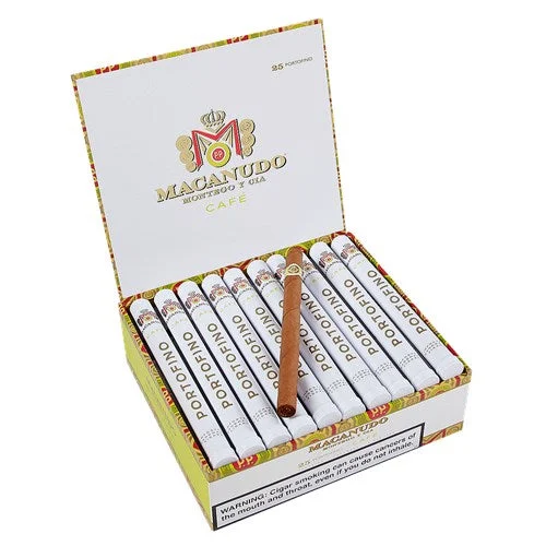 Macanudo - Cafe - Portofino Tubes (Lancero-Panatela) - Box of 25