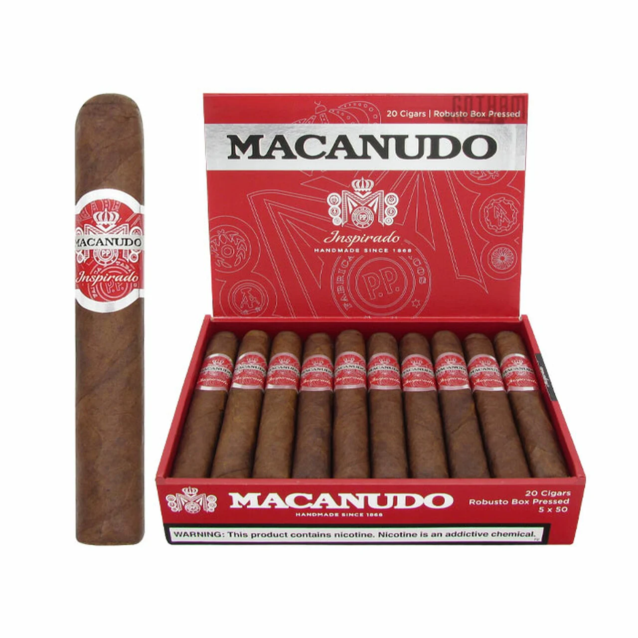 Macanudo Inspirado Red Robusto – Box of 20 Cigars