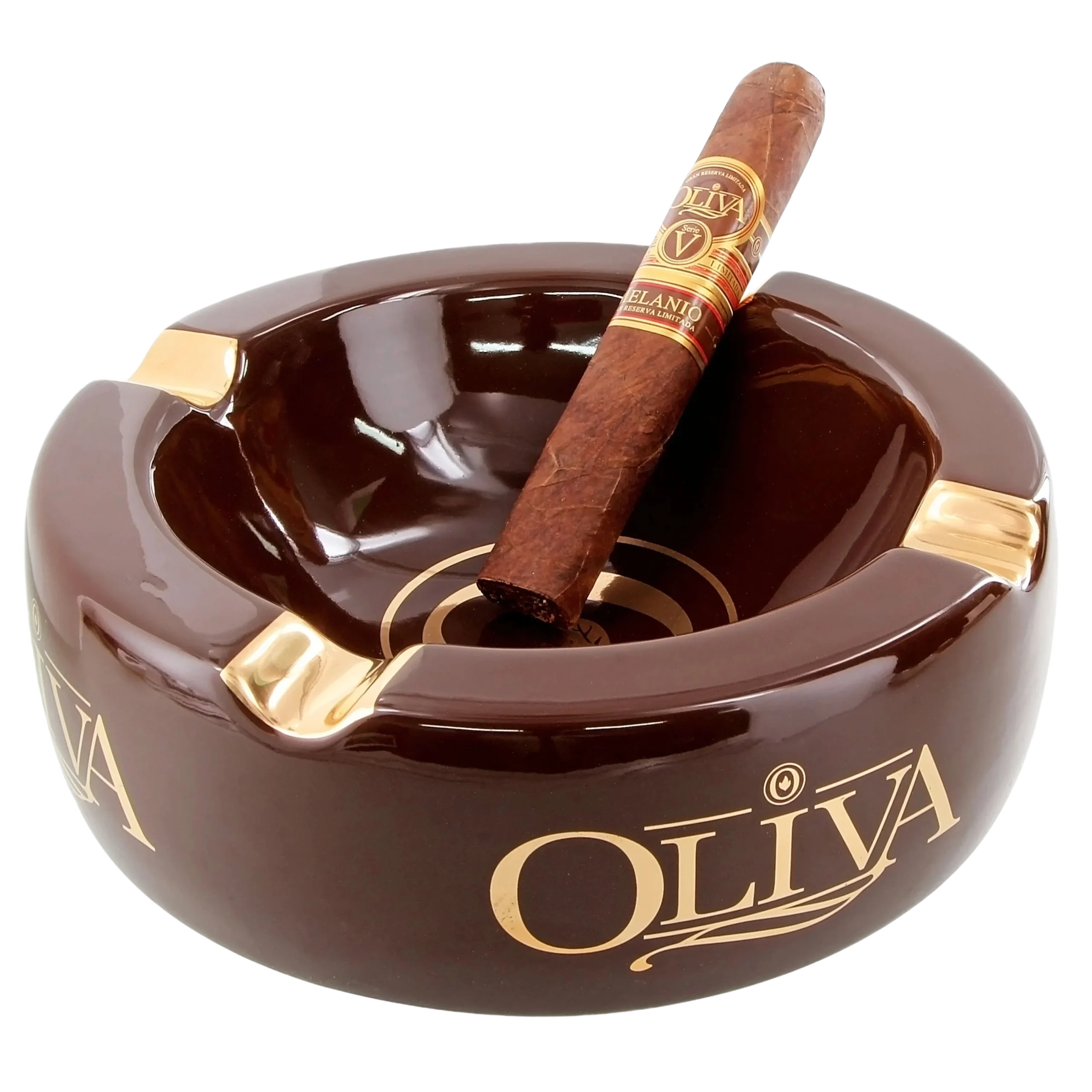 Oliva Brown Ceramic Ashtray