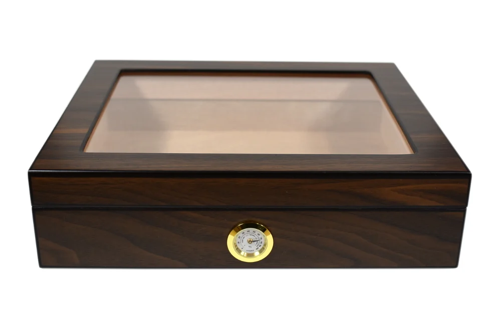 Oxford Walnut Humidor Glass Window - 20 Capacity