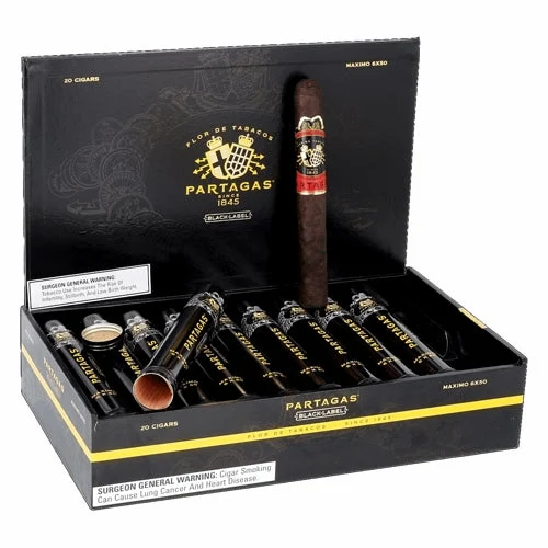 Partagas Black Label Maximo Tubos (Toro) - Box of 20