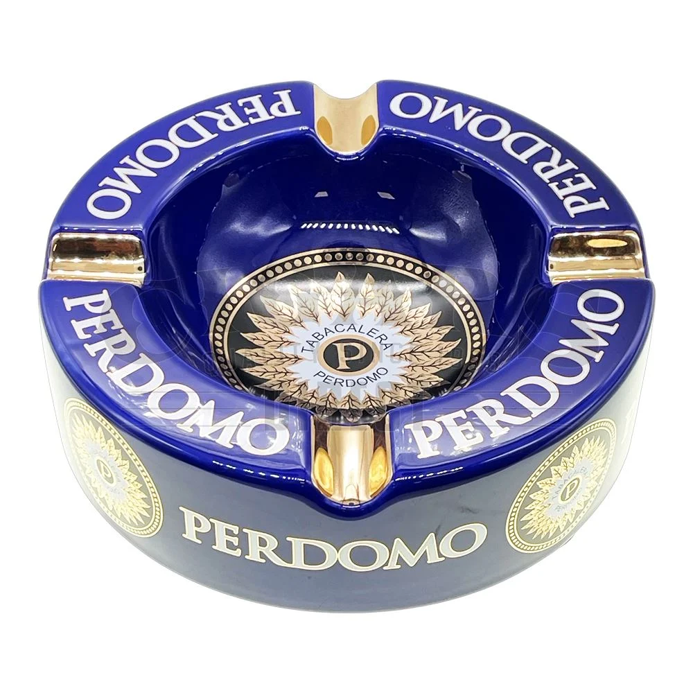 Perdomo Blue and Gold Foil Ashtray