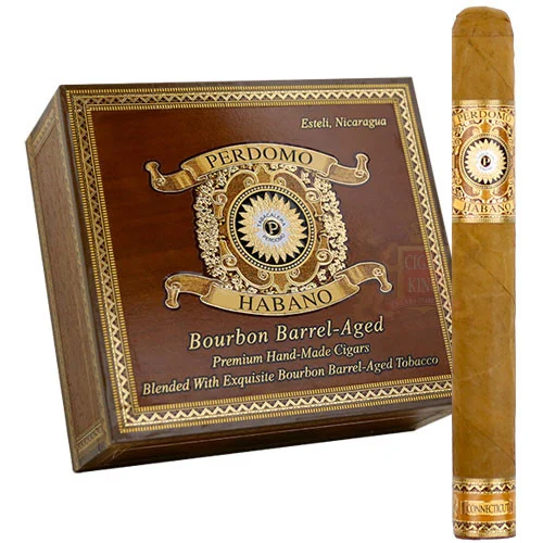 Perdomo Habano Bourbon Barrel Aged Connecticut Churchill (7x54 / Box 24)