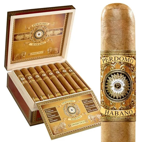 Perdomo Habano Bourbon Barrel-Aged Connecticut Epicure (6x54 / 10 Pack)
