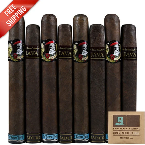 Premium 8-Racks: Drew Estate Java Maduro by Drew Estate Robusto vs Drew Estate Deadwood Fat Bottom Betty Toro (Assorted Sizes / 8 Pack)