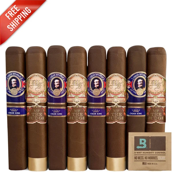 Premium 8-Racks: My Father The Judge Grand Robusto vs AJ Fernandez Cuban Diplomat Robusto Box-Press (5x52 / 8 Pack)