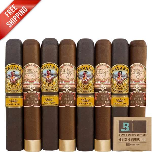 Premium 8-Racks: My Father The Judge Grand Robusto vs AJ Fernandez Havana Soul Robusto Box-Press (5x52 / 8 Pack)