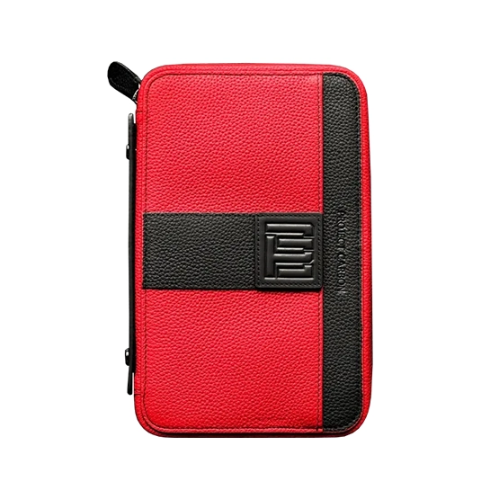 Project Carbon Red & Black Leather Travel Case – 5 Cigars