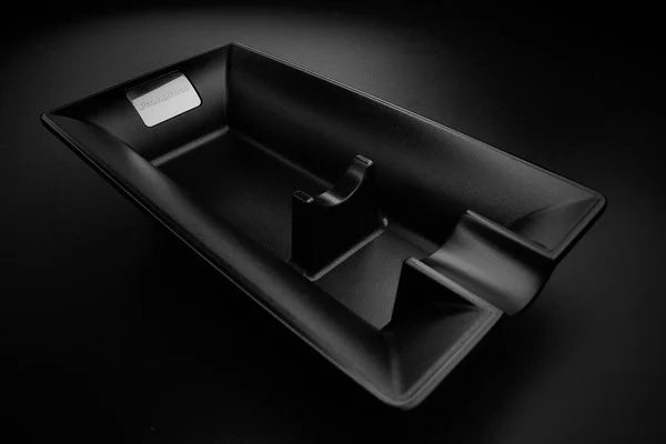 Prometheus Single Cigar Groove Black Matte Metal Ashtray