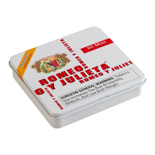 Romeo Y Julieta Mini White Tins (2.875x20 / Tin Of 20)