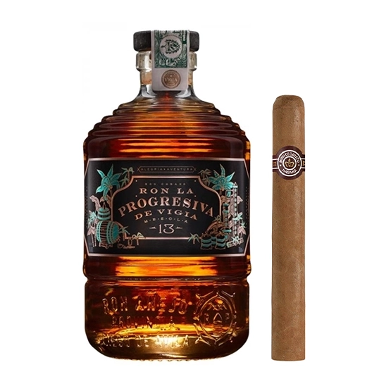 Ron La Progresiva De Vigia 13 Cuban Rum (70cl / 41%) with Montecristo No.4 Cigar Pairing