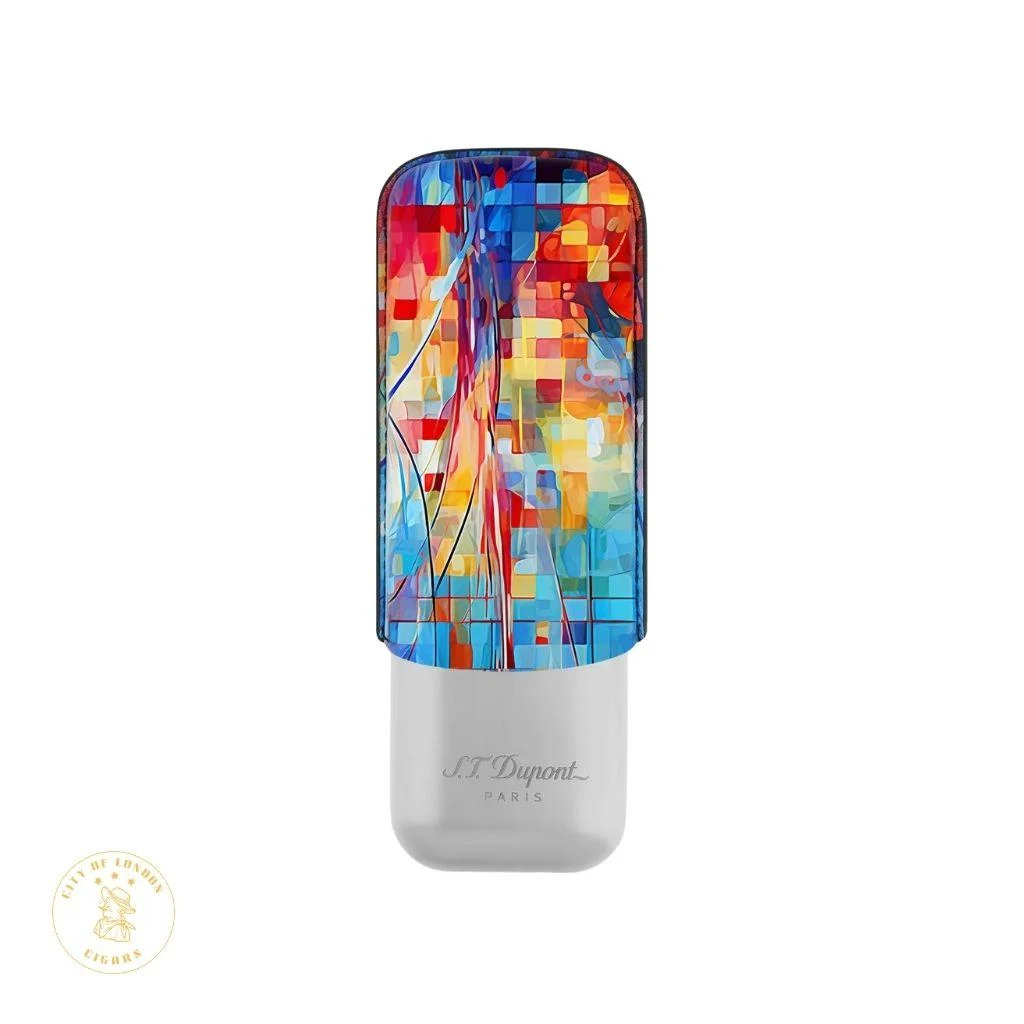 S.T. Dupont 2 Cigar Case Leather Multicolour Graffity