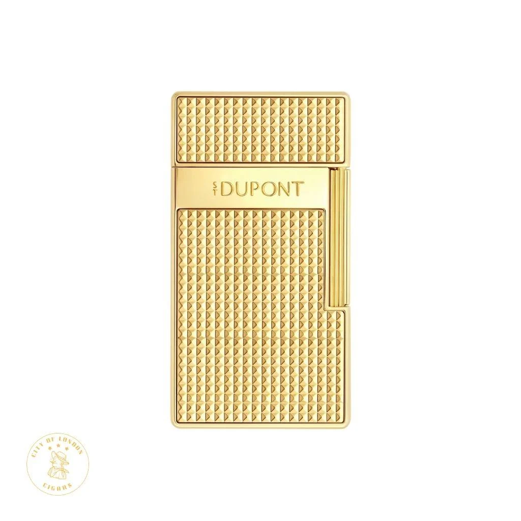 S.T. Dupont Biggy Diamond Head Lighter - Golden