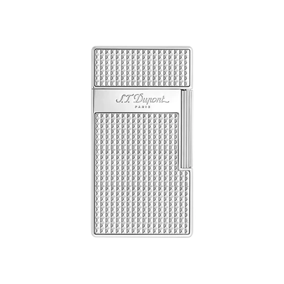 S.T. Dupont Biggy Torch Flame Lighter – Diamond Head Chrome