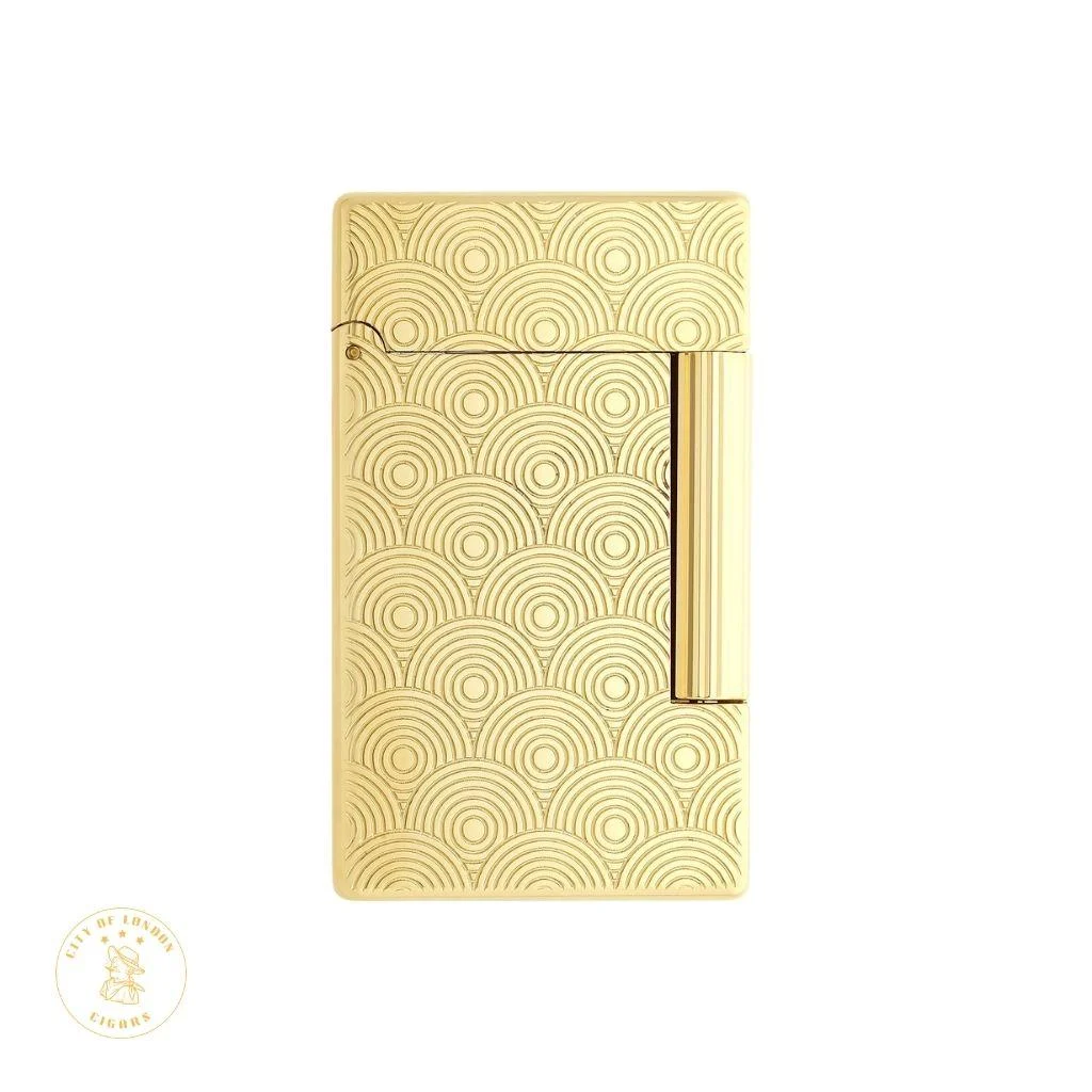 S.T. Dupont Initial Guilloche Lighter - Golden