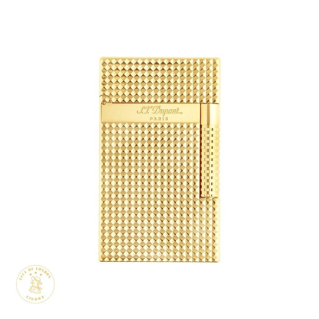S.T. Dupont Le Grand Diamond Head Lighter Golden