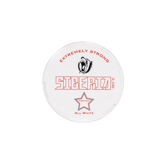 Siberia All White (33mg Super Strong) Nicotine Pouches – Single Tin