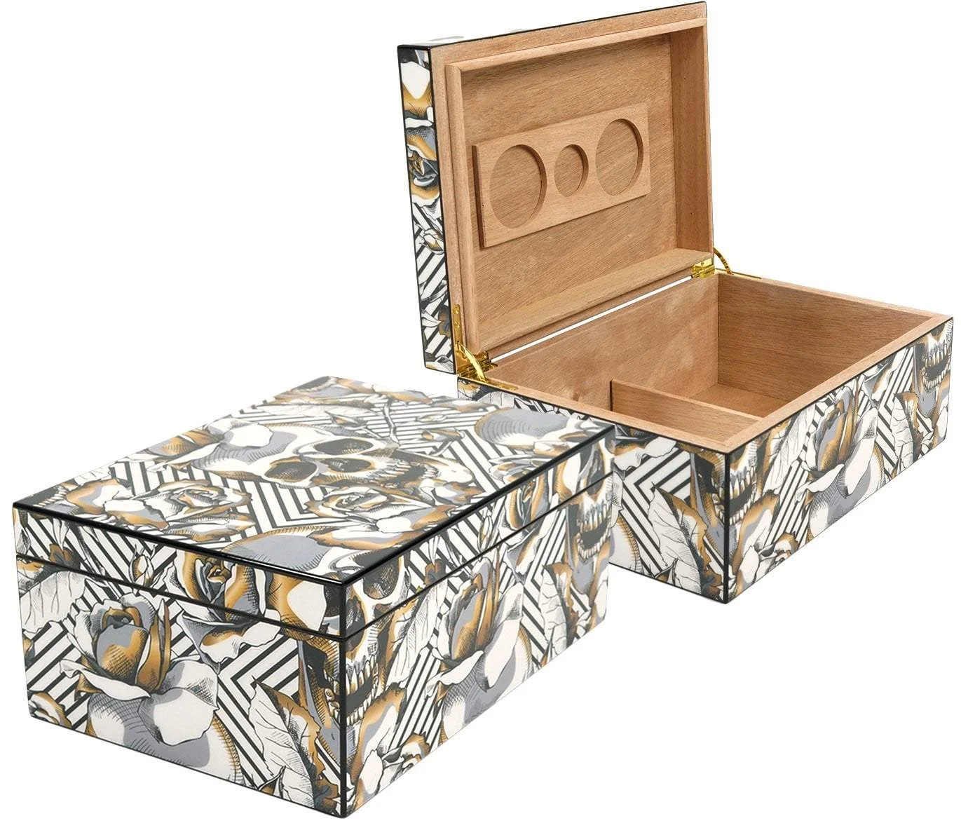 Skull and Roses 50 Count Humidor