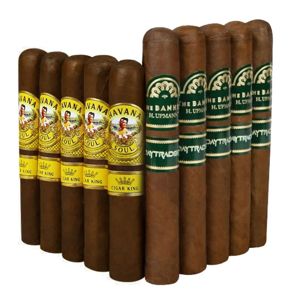 Slam Pack: AJ Fernandez Havana Soul Robusto vs H. Upmann The Banker Daytrader Toro (Assorted Sizes / 10 Pack)