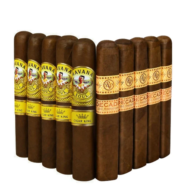 Slam Pack: AJ Fernandez Havana Soul Robusto vs Rocky Patel Decade Robusto (Assorted Sizes / 10 Pack)