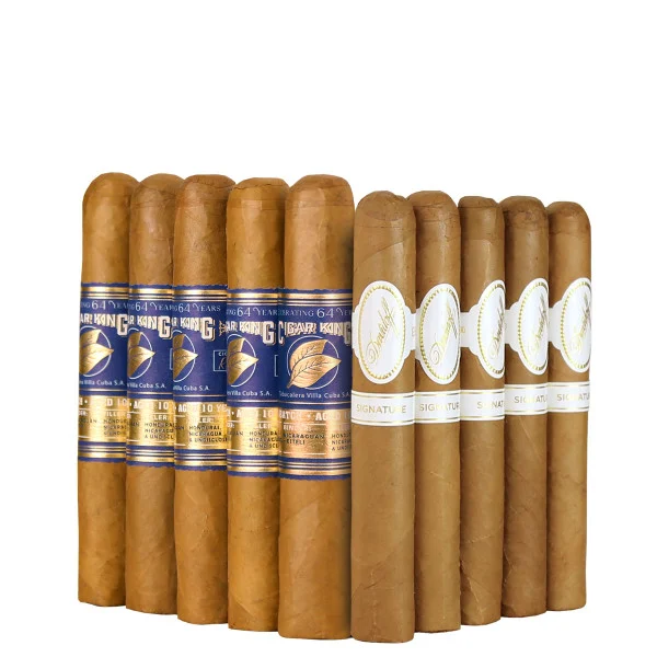 Slam Pack: Cigar King Celebrating 64 Years Robusto vs Davidoff Signature 1000 (Assorted Sizes / 10 Pack)