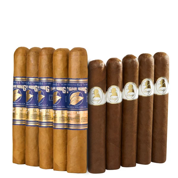 Slam Pack: Cigar King Celebrating 64 Years Robusto vs Davidoff Winston Churchill Petit Panetela (Assorted Sizes / 10 Pack)