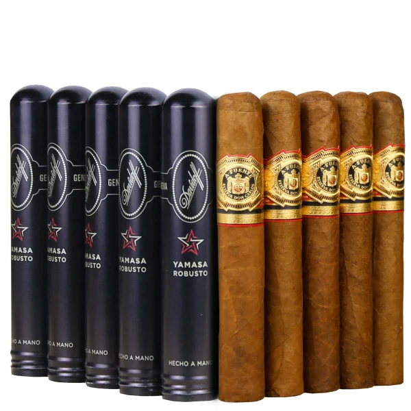 Slam Pack: Davidoff Yamasa Robusto Tubes vs Arturo Fuente Don Carlos Robusto (Assorted Sizes / 10 Pack)