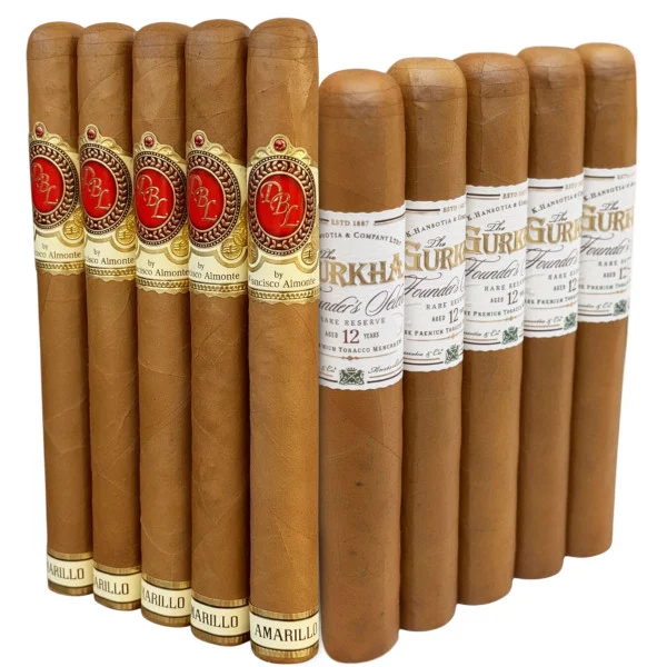 Slam Pack: DBL Amarillo Churchill vs Gurkha Founder's Select XO Gordo (Assorted Sizes / 10 Pack)