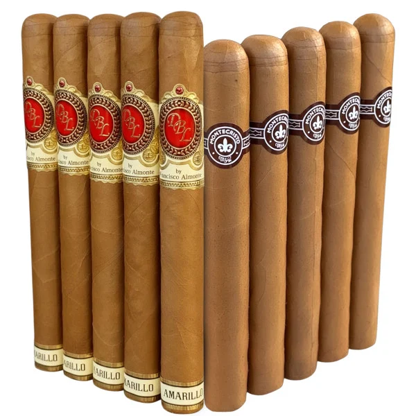 Slam Pack: DBL Amarillo Churchill vs Montecristo Original Double Corona (Assorted Sizes / 10 Pack)