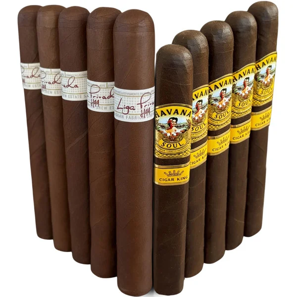 Slam Pack: Drew Estate Liga Privada H99 Toro vs AJ Fernandez Havana Soul Toro Box-Press (Assorted Sizes / 10 Pack)