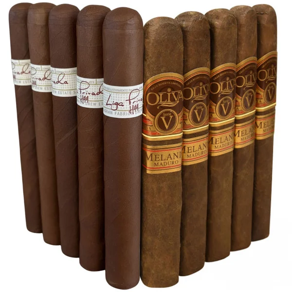 Slam Pack: Drew Estate Liga Privada H99 Toro vs Oliva Melanio Maduro Churchill (Assorted Sizes / 10 Pack)