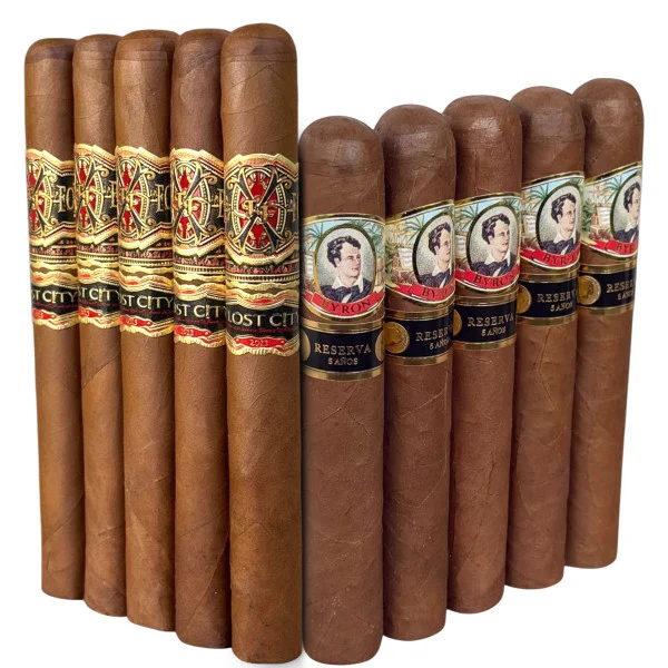 Slam Pack: Fuente Fuente Opus X Lost City Double Robusto vs Byron 20th Century Londinenses (Assorted Sizes / 10 Pack)