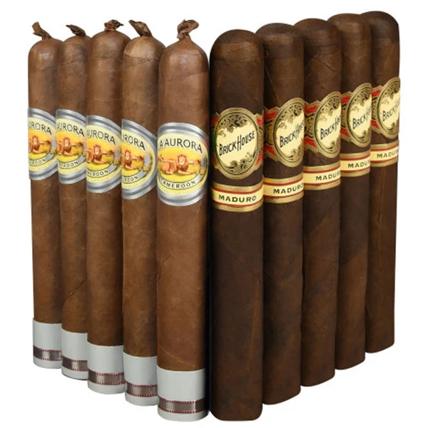 Slam Pack: La Aurora Preferidos 1903 Cameroon Toro vs Brick House Maduro Toro (Assorted Sizes / 10 Pack)