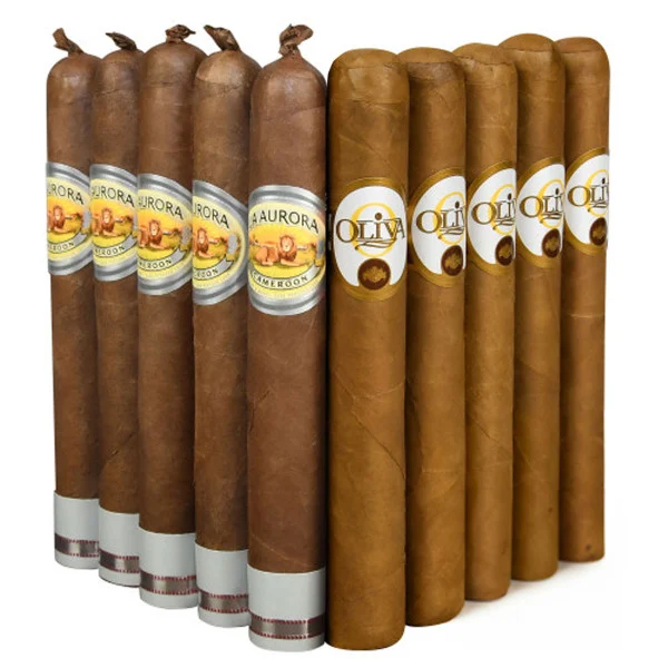 Slam Pack: La Aurora Preferidos 1903 Cameroon Toro vs Oliva Connecticut Reserve Toro (Assorted Sizes / 10 Pack)