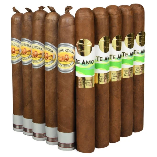 Slam Pack: La Aurora Preferidos 1903 Cameroon Toro vs Te Amo The Original San Andres Toro (Assorted Sizes / 10 Pack)