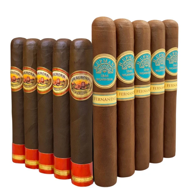 Slam Pack: La Aurora Preferidos 1903 Edition Ruby Maduro Robusto vs H. Upmann by AJ Fernandez Toro (Assorted Sizes / 10 Pack)