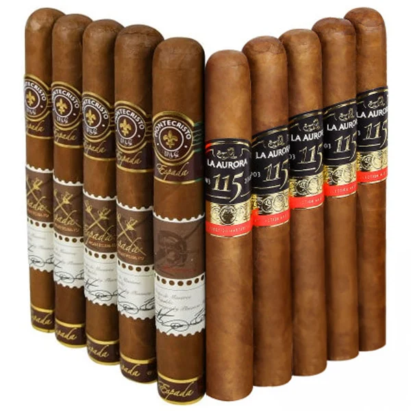Slam Pack: Montecristo Espada Guard Toro vs La Aurora 115th Anniversary Toro (Assorted Sizes / 10 Pack)